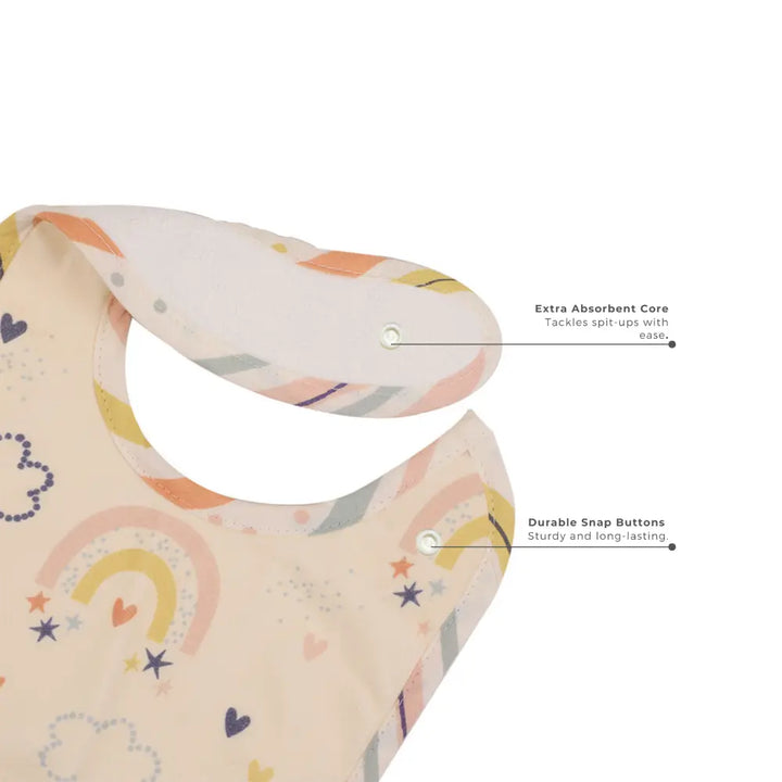 Abracadabra Cotton Jersey Newborn Bib Set (Pack of 3) - Rainbow - 0-12 Months