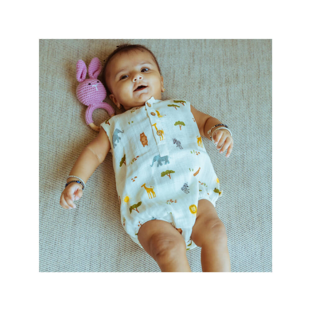 Dulaar Organic Muslin Romper - Squad Goals
