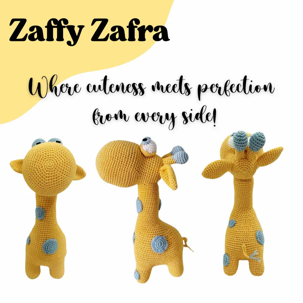 Happy Threads Crochet Cuteness: Zaffy Zafra Giraffe – The Perfect Huggable Friend