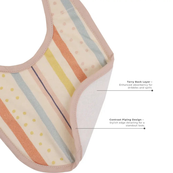Abracadabra Cotton Jersey Newborn Bib Set (Pack of 3) - Rainbow - 0-12 Months