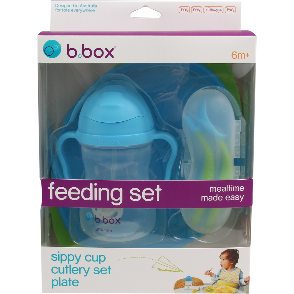 B.Box Feeding Set (Plate, Cutlery, Sippy Cup)