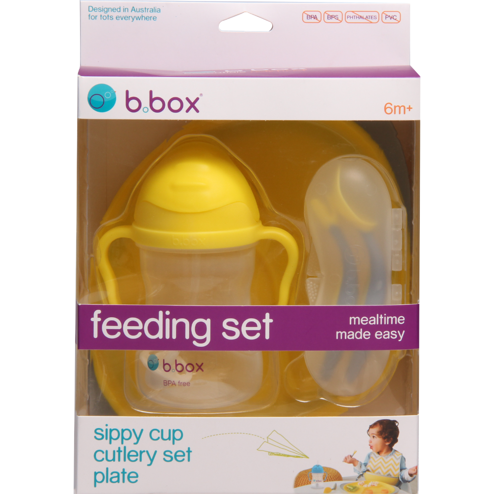 B.Box Feeding Set (Plate, Cutlery, Sippy Cup)