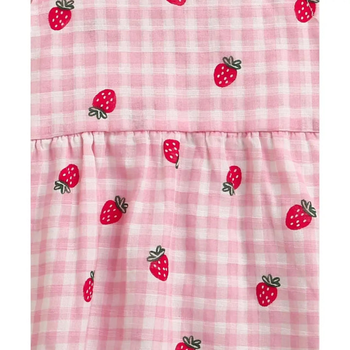 Sweetlime By AS Organic Cotton Strawberry Bliss Baby Girl Top &amp; Shorts Set -  Pink