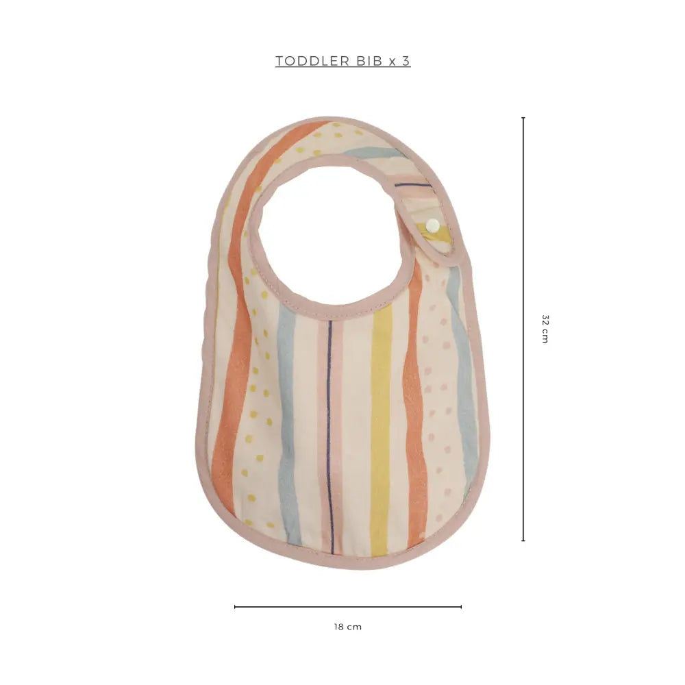 Abracadabra Cotton Jersey Newborn Bib Set (Pack of 3) - Rainbow - 0-12 Months