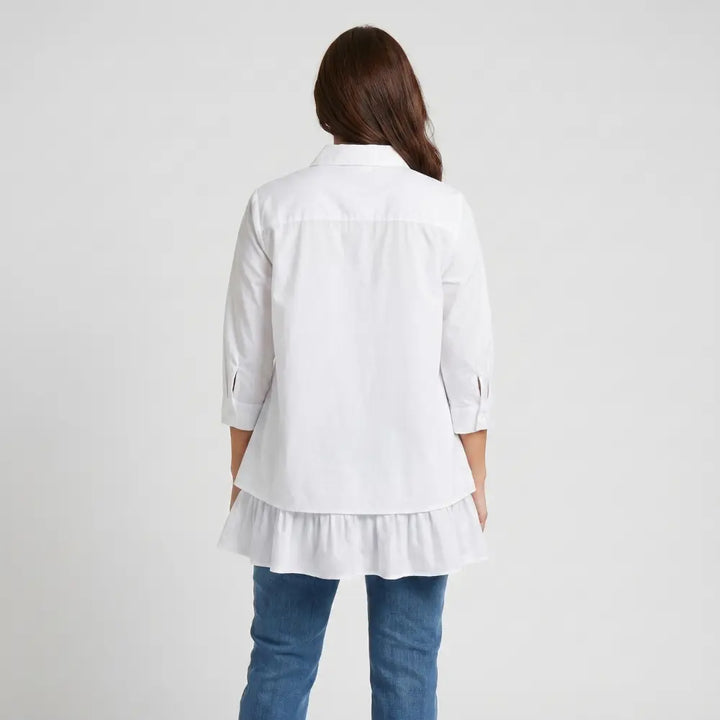 SOL MAMA Layered Bloom Top - White