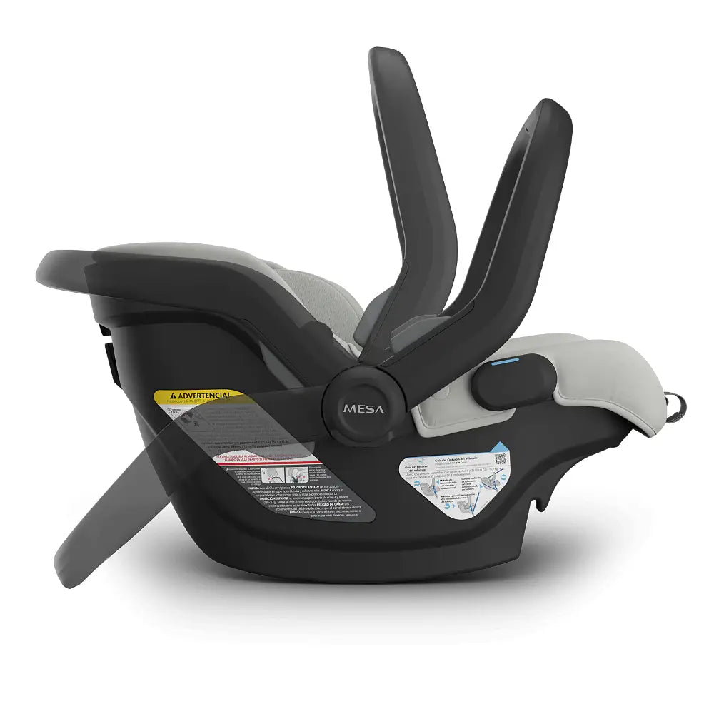 UPPAbaby Mesa V3 Newborn Car Seat with Safety Base, Rear Facing for Infants, Easy Installation, Carry Handle with Sun Canopy, Suitable from Birth - Savannah/Pearl Grey