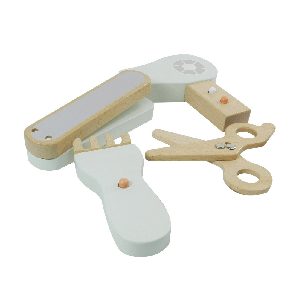 Playbox Comb &amp; Shine - Wooden Kids Hair Salon Playset