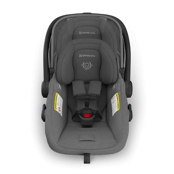 UPPAbaby Mesa V3 Newborn Car Seat with Safety Base, Rear Facing for Infants, Easy Installation, Carry Handle with Sun Canopy, Suitable from Birth - Greyson/Charcoal