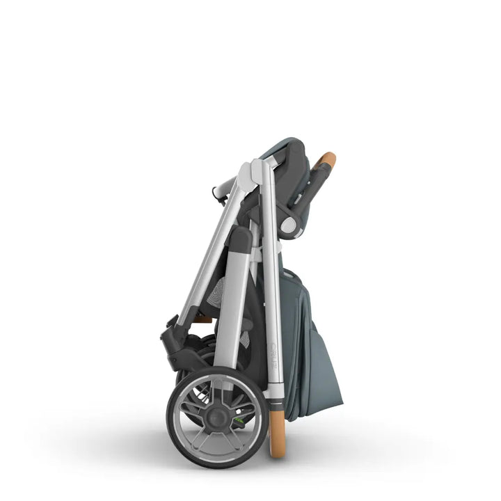 UPPAbaby Cruz V3 City Stroller, Reversible Seat, Flat Recline, Includes Bumper Bar, Insect Net, Rain Cover, up to 4 Years - Callum/Stone Blue