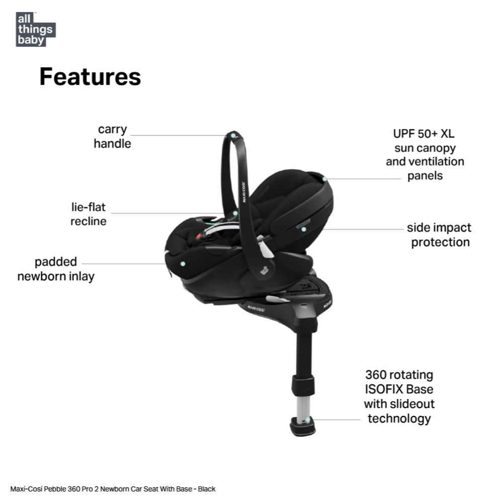 maxi cosi pebble and isofix base Maxi-Cosi Pebble 360 Pro² Newborn Rotating Car Seat with ISOFIX Base, – AllThingsBaby.com