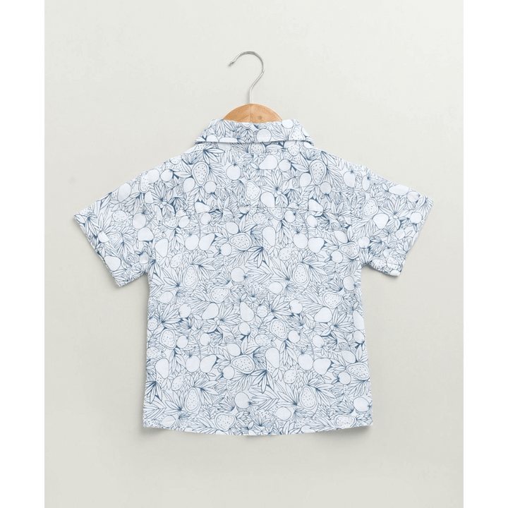 Sweetlime By AS Blue &amp; White Lemon Print Cotton Co-ord Set