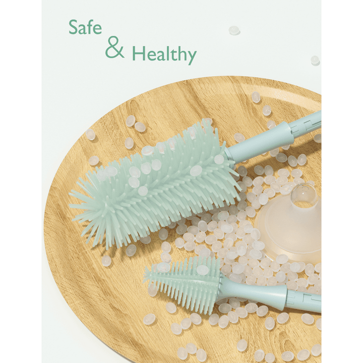 Momcozy Weaning Accessories Push-Press Design Bottle Brush Kit-Press Bubble Style Green