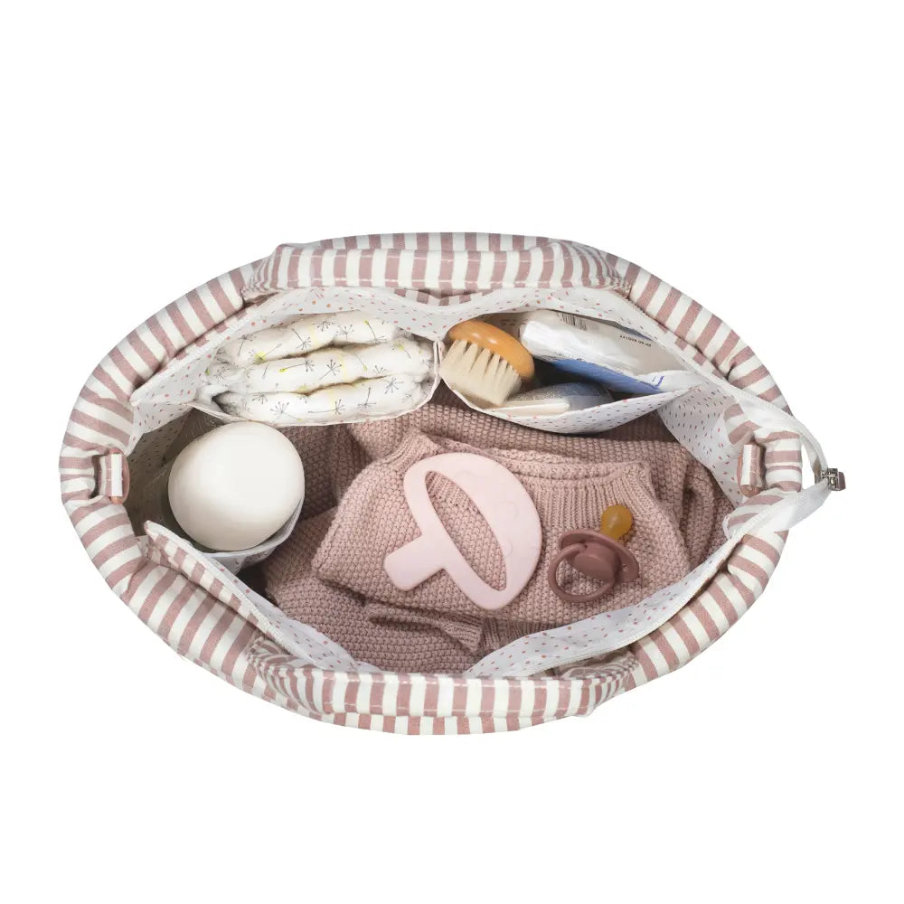 Walking Mum Praliné Moka Diaper Bag with Changing Mat, Water-Resistant Maternity Bag with Insulated Bottle Pocket, Wet Pocket, Multiple Organisers &amp; Stroller Straps
