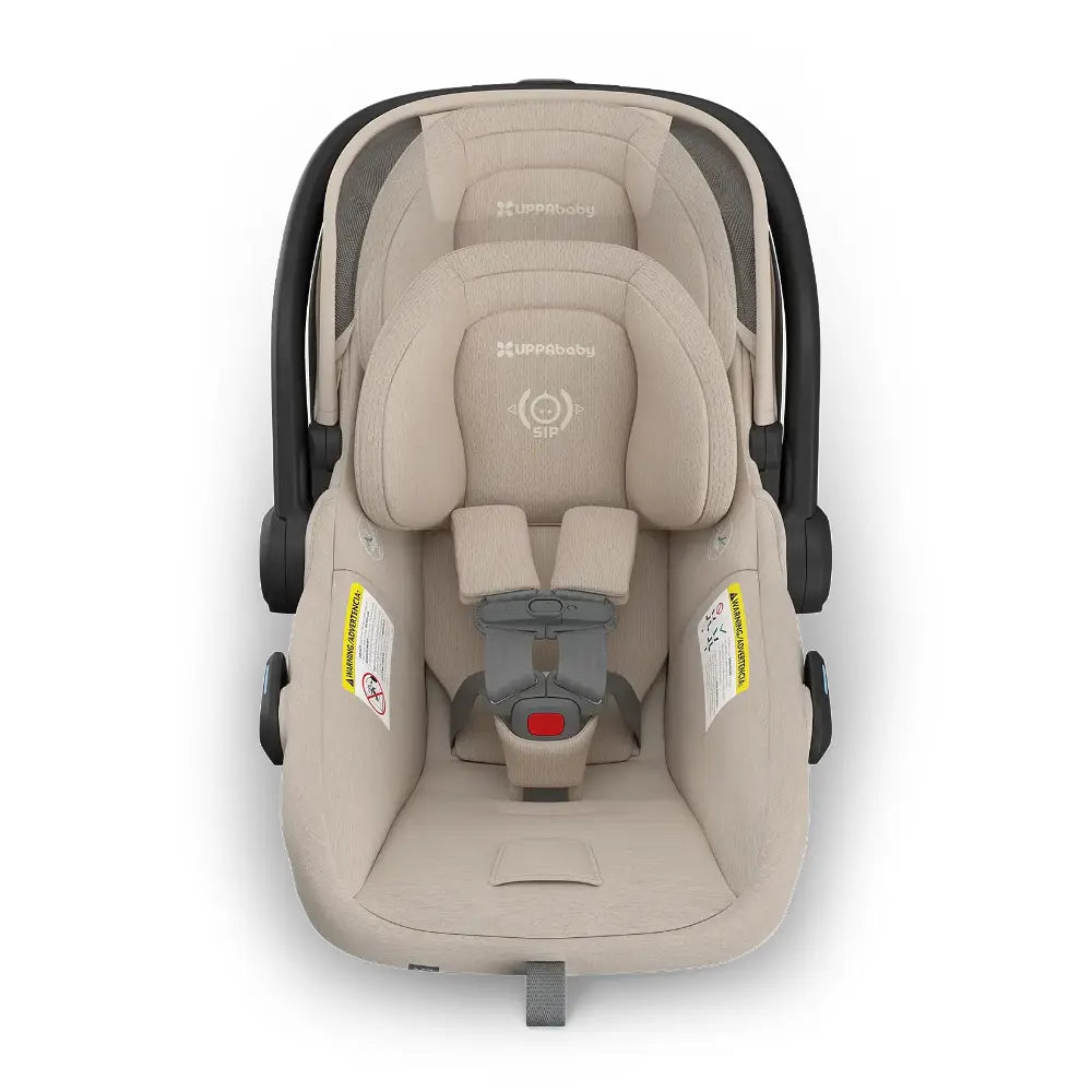 UPPAbaby Mesa V3 Newborn Car Seat with Safety Base, Rear Facing for Infants, Easy Installation, Carry Handle with Sun Canopy, Suitable from Birth - Ada/Sandstone