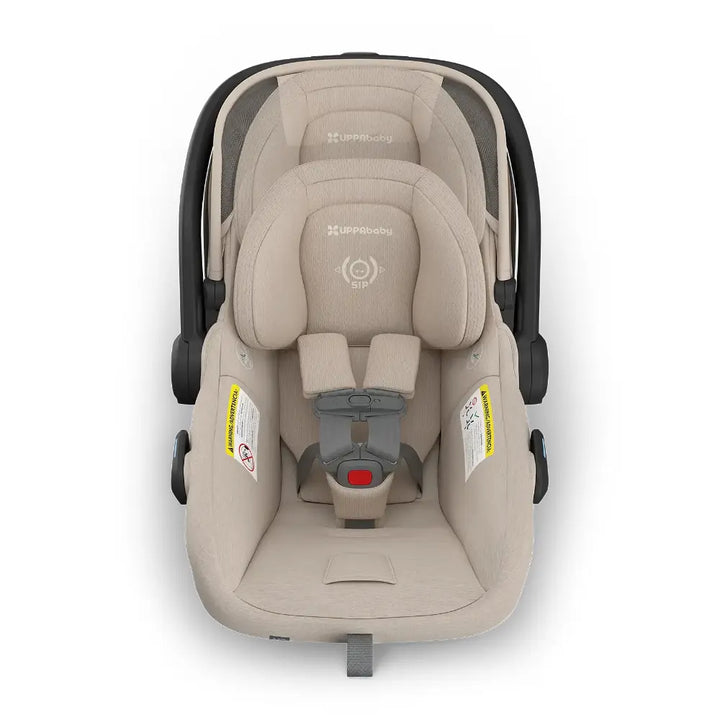 UPPAbaby Mesa V3 Newborn Car Seat with Safety Base, Rear Facing for Infants, Easy Installation, Carry Handle with Sun Canopy, Suitable from Birth - Ada/Sandstone