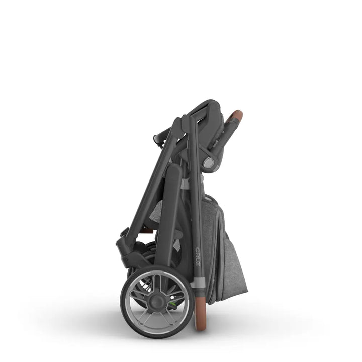 UPPAbaby Cruz V3 City Stroller, Reversible Seat, Flat Recline, Includes Bumper Bar, Insect Net, Rain Cover, up to 4 Years - Greyson/Charcoal