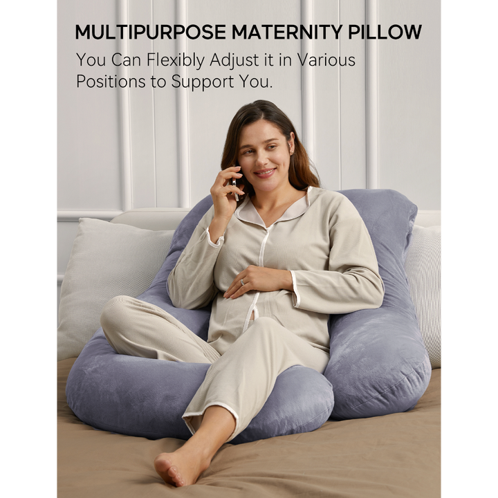 Momcozy G Shaped Pregnancy Pillow Grey