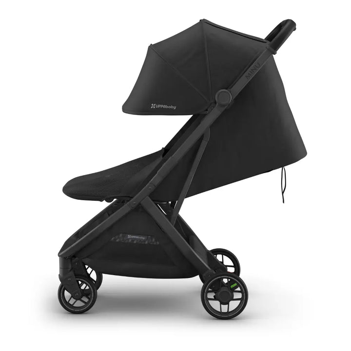 UPPAbaby Minu V3 Stroller, Travel/Cabin Friendly, Compact, Lightweight, One Hand Fold, Flat Recline, Carry Strap, Suitable from Birth - Jake/Charcoal