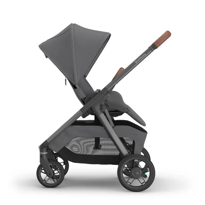 UPPAbaby Kona Stroller, Compact, Reversible Seat, Flat Recline, One Hand Fold, Includes Rain Cover &amp; Insect Net, Suitable from Birth - Rown/Graphite