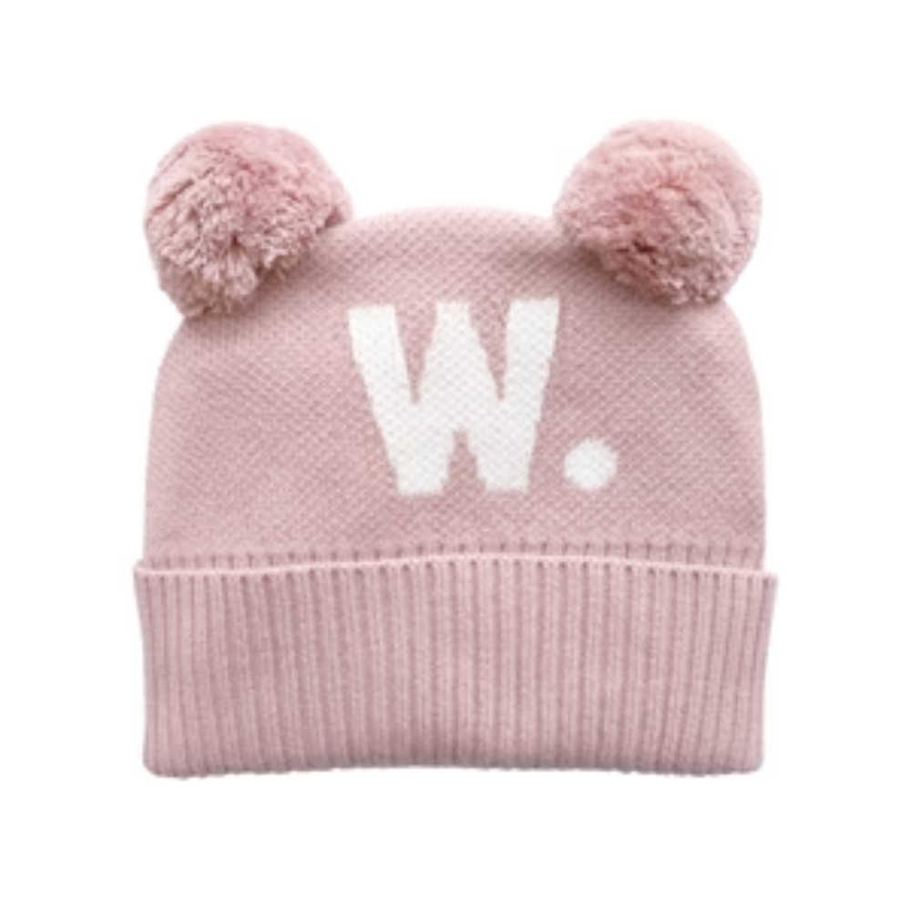 NamelyCo's Double Pom Pom Beanie - Ballet