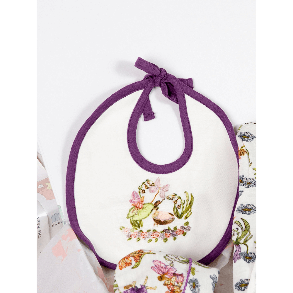 The Baby Trunk Baby Girl Gift Box – Garden Fairy Bodysuit &amp; Hand painted Bib