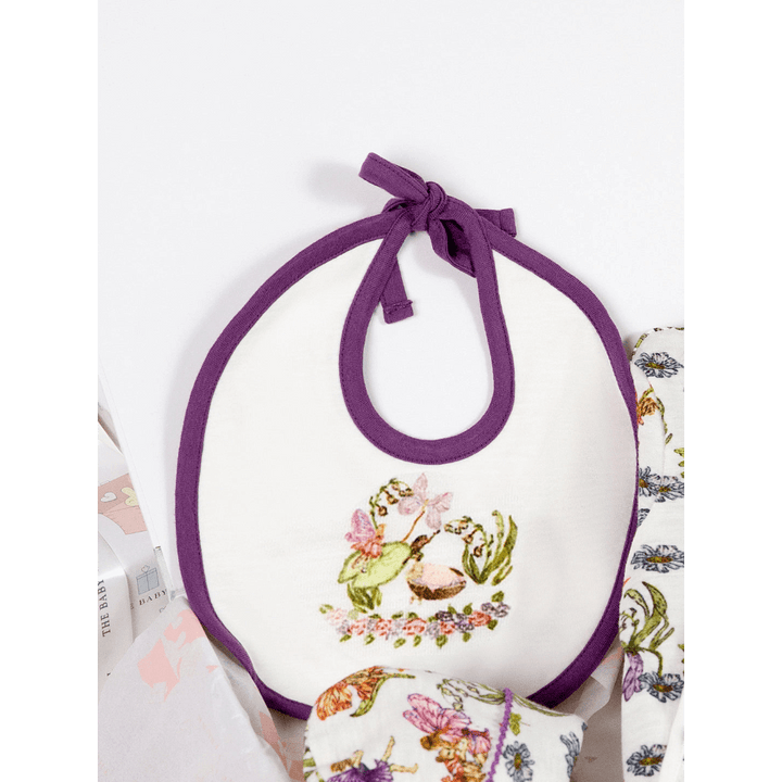 The Baby Trunk Baby Girl Gift Box – Garden Fairy Bodysuit &amp; Hand painted Bib