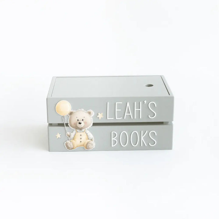 The Tiny Trove My Book Box (Teddy Balloon) - Grey