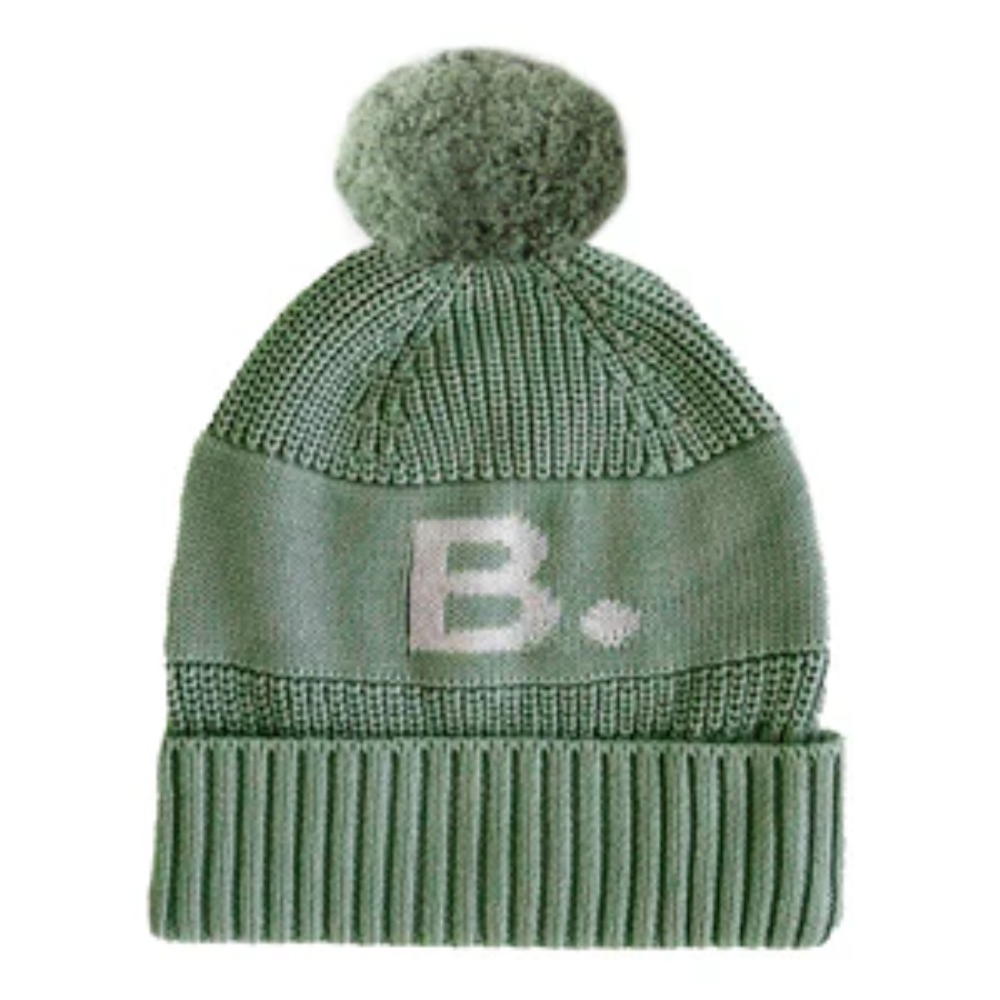 NamelyCo's Chunky Knit Letter Beanie - Lily Pad