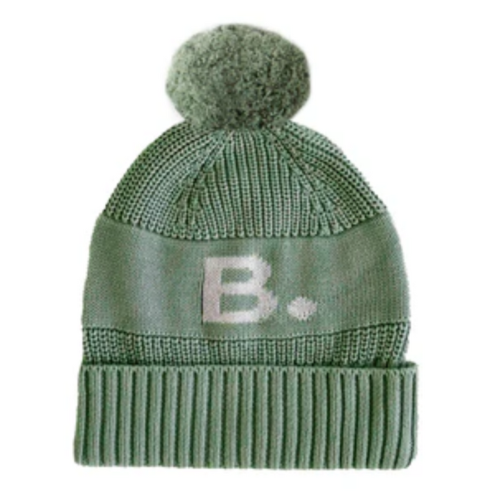 NamelyCo Chunky Knit Letter Beanie - Lily Pad