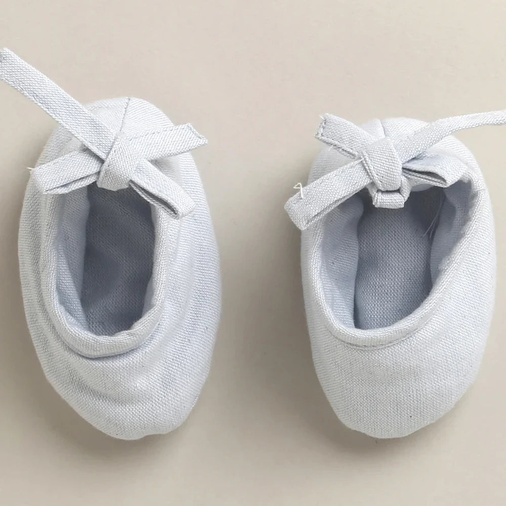 Sweetlime By As Unisex Pure Comfort Organic Cotton Baby Booties - Blue
