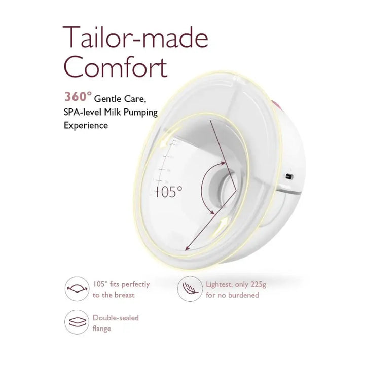Momcozy - Wearable Double Breast Pump M5 Set - Maroon