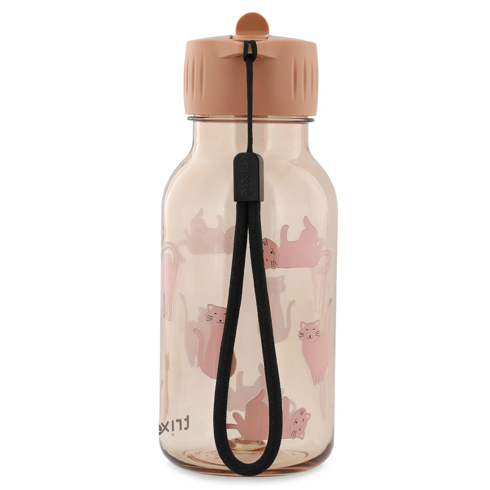 Trixie Tritan™ Kids Water Bottle | 350 ml Leak-Proof Drinking Bottle with Easy-Sip Spout, Carry Loop &amp; Dishwasher-Safe Design | 3 Years Onwards | Charming Cat