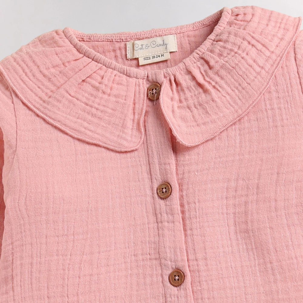 Cot &amp; Candy Baby Organic Girls Cordset - Blush Pink