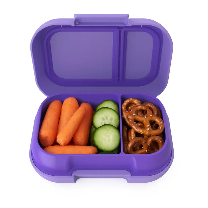 Bentgo Kids Leak-Proof Lunch Box with 2 Compartments, BPA-Free Bento Snack Box, Microwave, Dishwasher &amp; Freezer Safe, 355 ml - Purple
