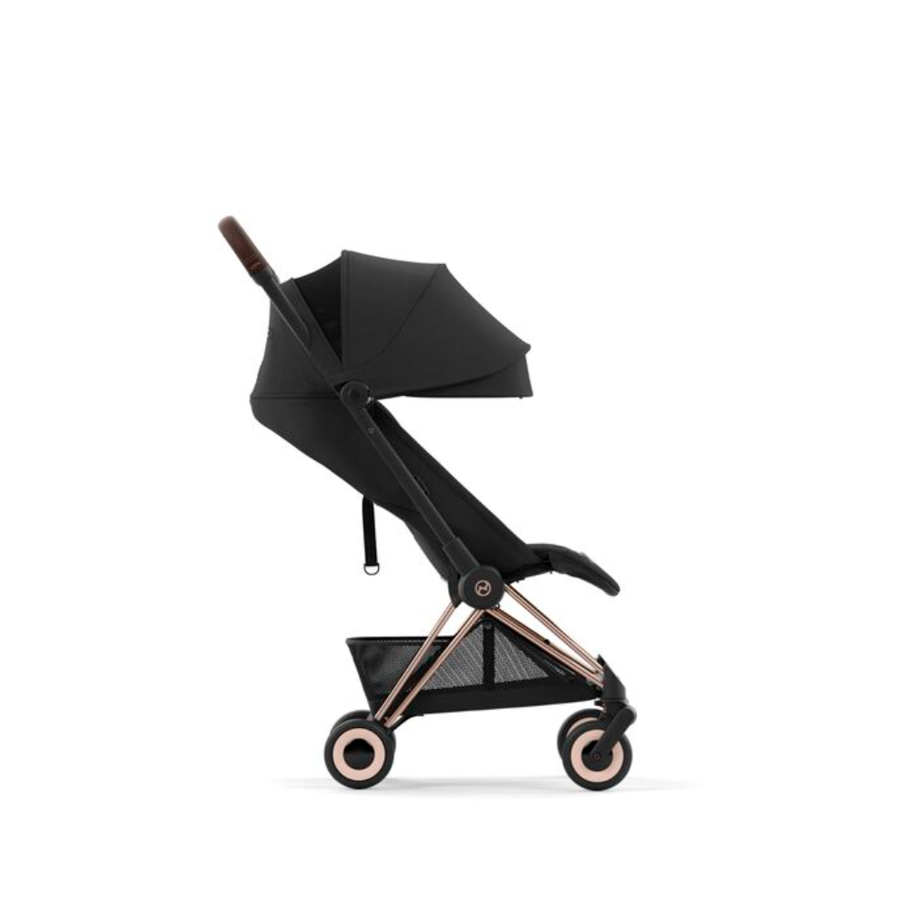 Cybex COYA Compact Travel Friendly Stroller - Sepia Black Rosegold Frame