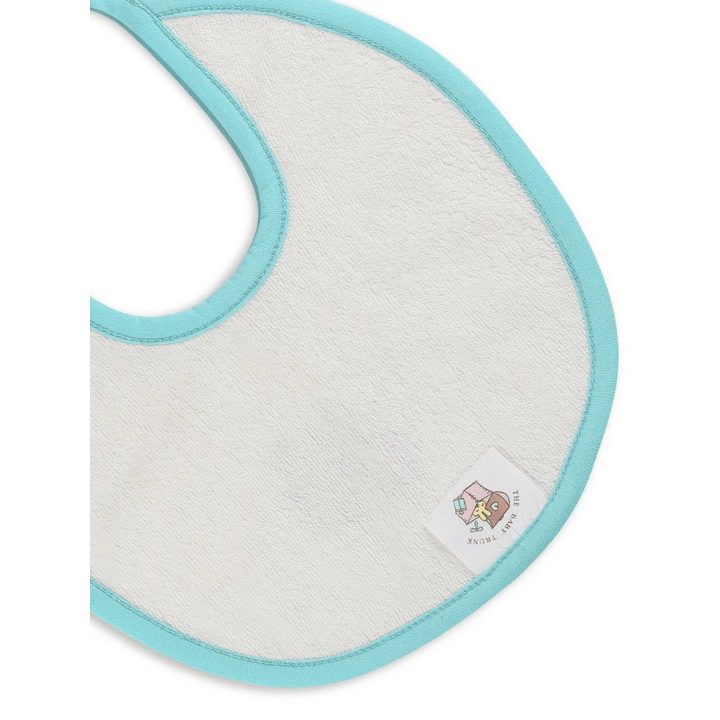 The Baby Trunk Organic Cotton Peter Rabbit Bib For Newborn Baby - Teal