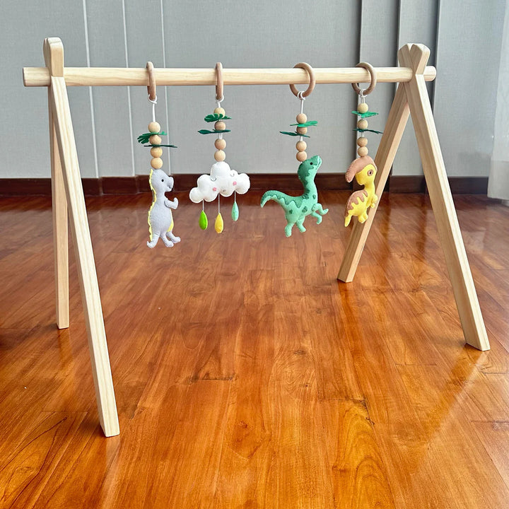 GWD Kids Yellow Dinosaur Play Gym &amp; Sensory Mat Set