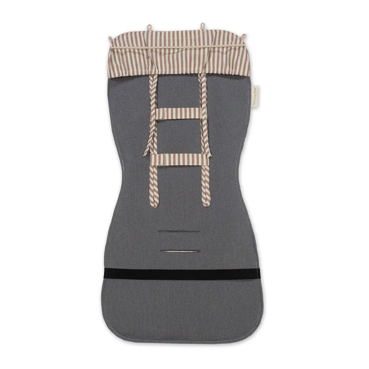 Walking Mum Praliné Stripes Moka Universal Stroller Seat Liner, Breathable &amp; Lightweight Stroller Cushion, Machine Washable