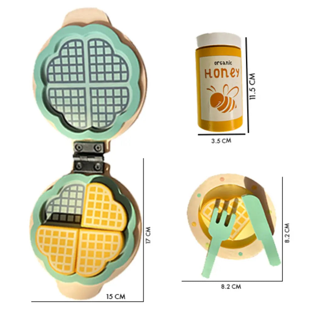 Playbox Wooden Waffle Maker Pretend Play Cooking Toy