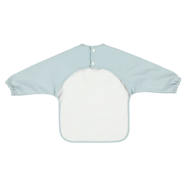 Trixie Waterproof Long Sleeve Baby Bib | Full-Coverage Feeding Bib with Food Catcher Pocket &amp; Easy-Clean Design | 6 Months Onwards | Mr. Shark