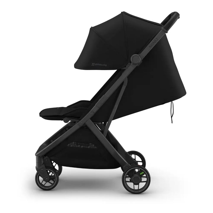 UPPAbaby Minu V3 Stroller, Travel/Cabin Friendly, Compact, Lightweight, One Hand Fold, Flat Recline, Carry Strap, Suitable from Birth - James/Black