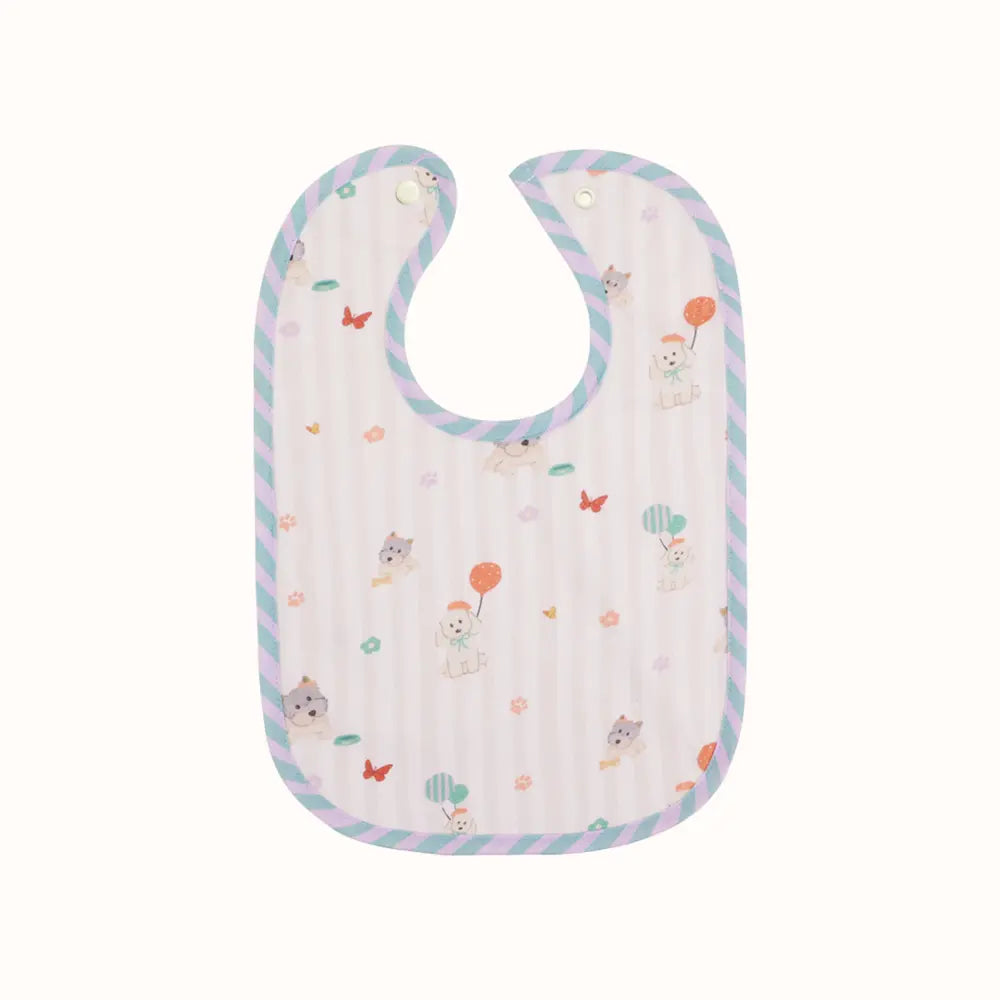 Abracadabra Cotton Jersey Toddler Bib Set (Pack of 2) - Puppy Love - 6-36 Months