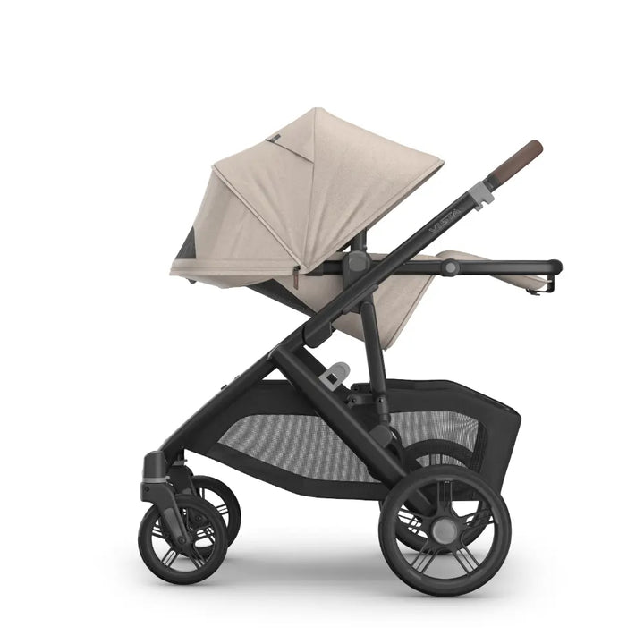 UPPAbaby Vista V3 Modular Baby Stroller, Travel System Compatible, Reversible Toddler Seat, All-Terrain Suspension, One-Hand Recline, Birth to 22 kg - Sandstone Melange