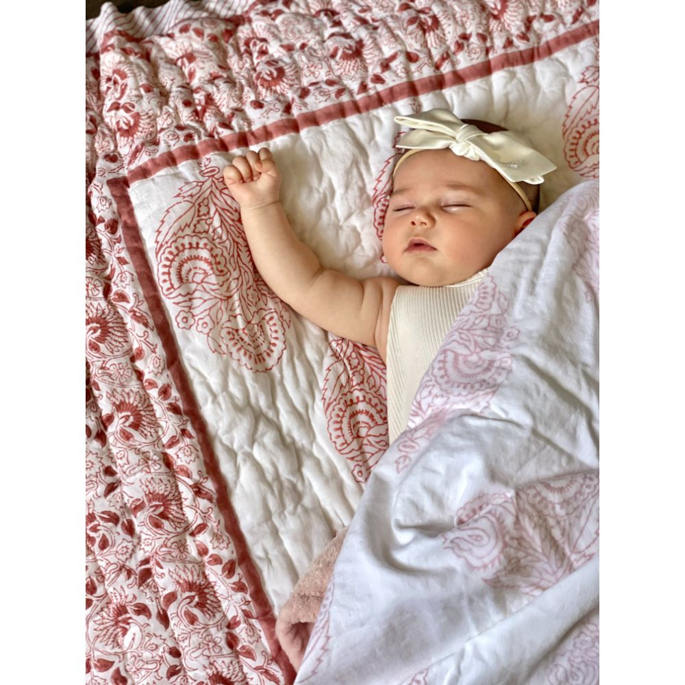 Block Printed Baby Quilt