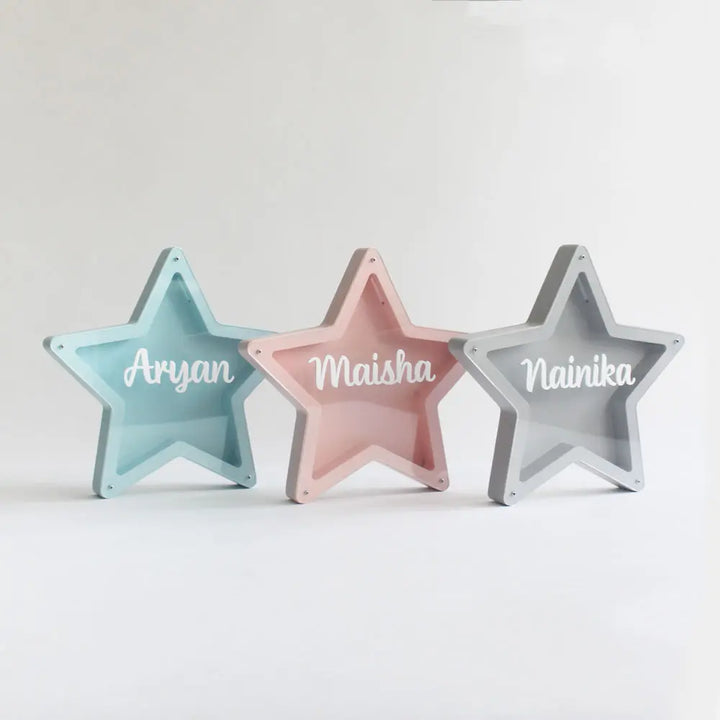The Tiny Trove Star Piggy Bank - Blue