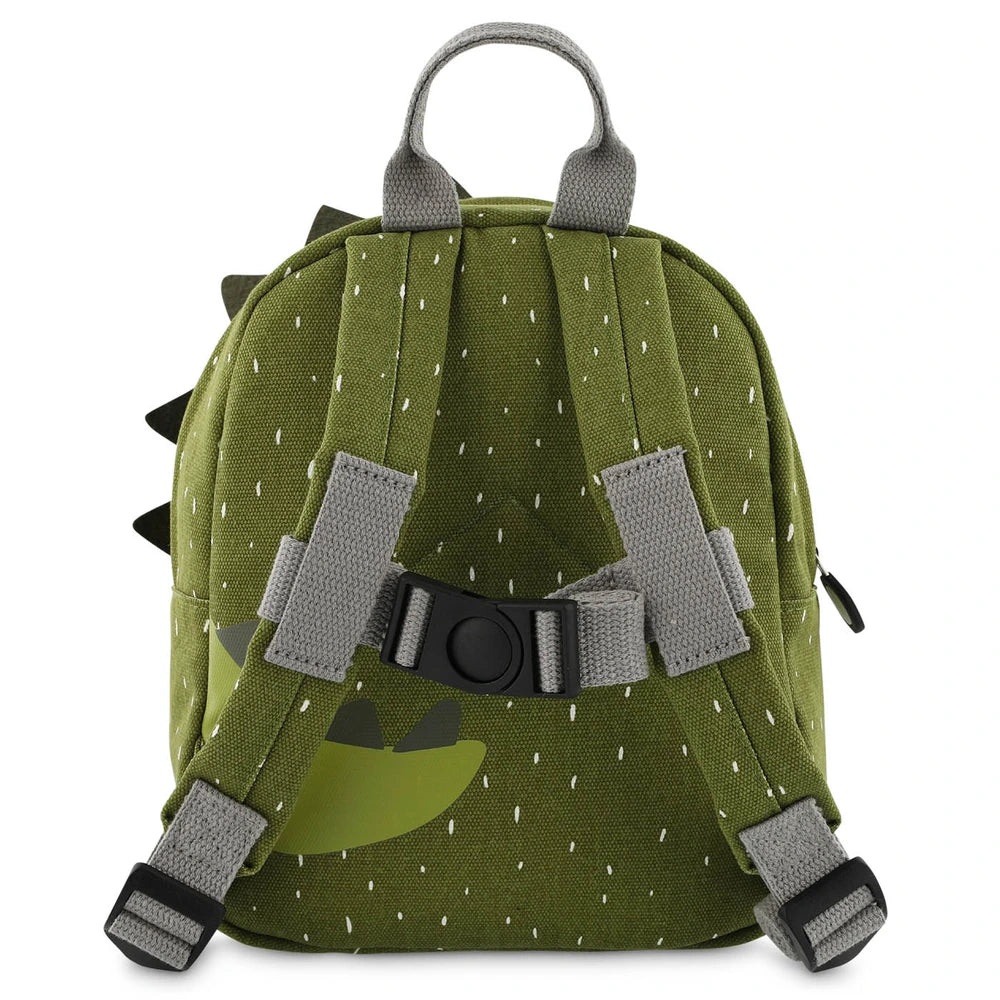 Trixie Small Kids Backpack for Toddlers | Lightweight Water-Repellent Daycare &amp; Travel Bag with Adjustable Padded Straps, Front Pocket &amp; Name Tag | 2 Years Onwards | Mr. Dino