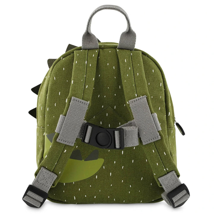 Trixie Small Kids Backpack for Toddlers | Lightweight Water-Repellent Daycare &amp; Travel Bag with Adjustable Padded Straps, Front Pocket &amp; Name Tag | 2 Years Onwards | Mr. Dino