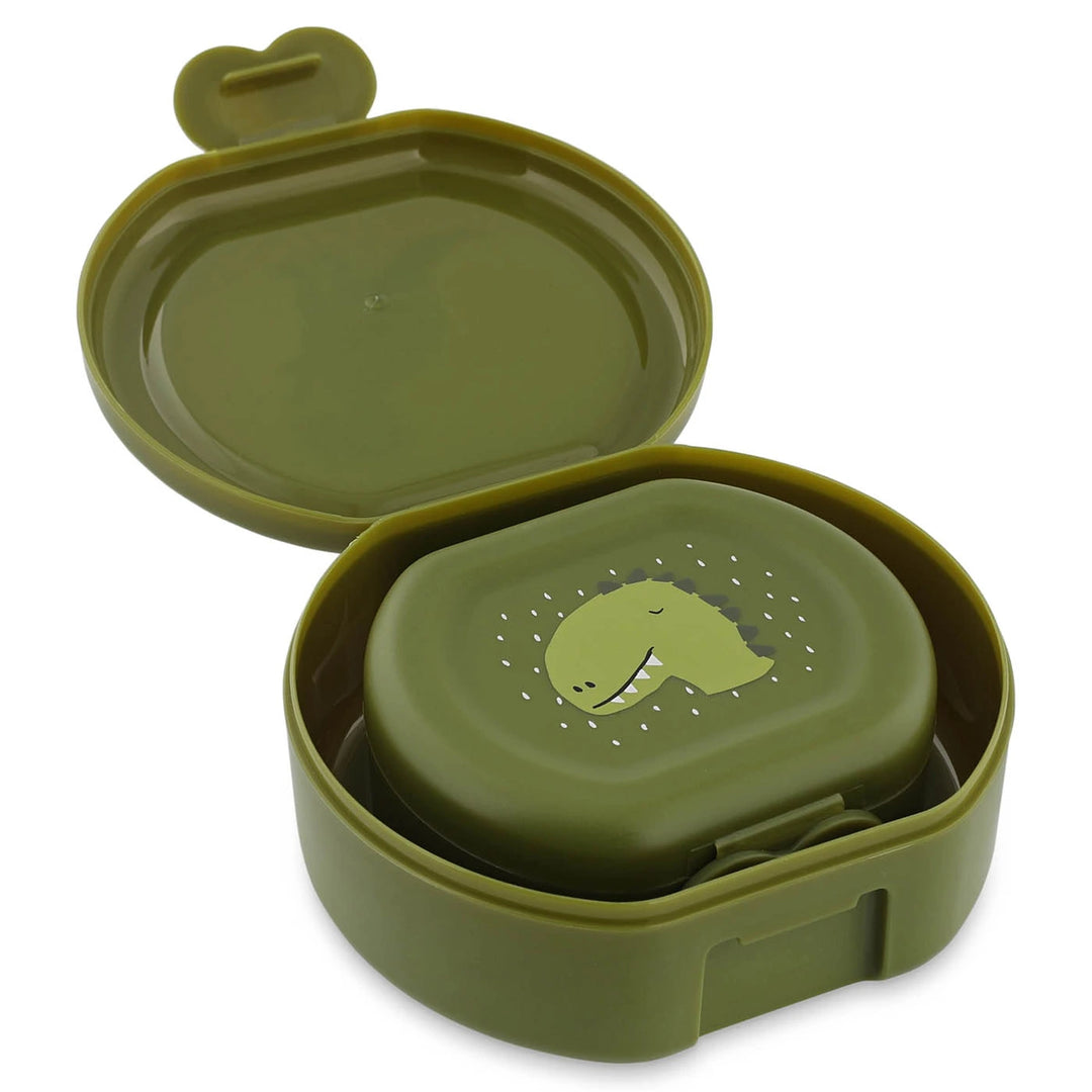 Trixie Kids Snack Box Set | 2-Piece Lunch &amp; Snack Storage Boxes with Easy Clip Closure, Dishwasher-Safe Design for School &amp; Travel | 3 Years Onwards | Mr. Dino