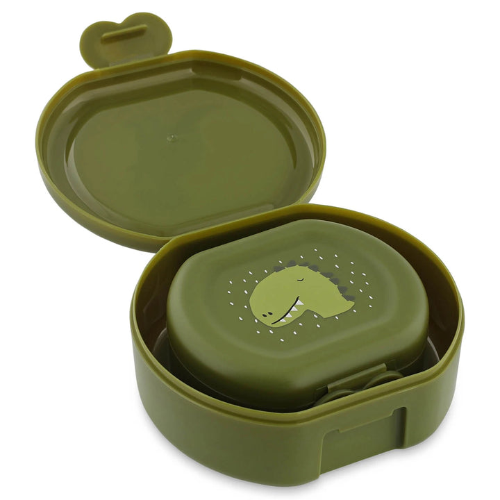 Trixie Kids Snack Box Set | 2-Piece Lunch &amp; Snack Storage Boxes with Easy Clip Closure, Dishwasher-Safe Design for School &amp; Travel | 3 Years Onwards | Mr. Dino