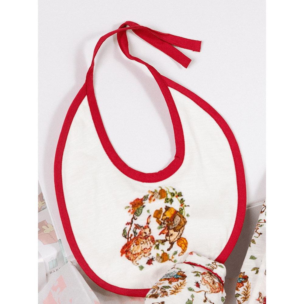 The Baby Trunk Baby Girl Gift Box – Red Riding Hood Bodysuit &amp; Hand-Painted Bib